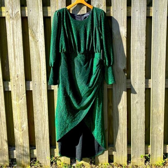 NWT ELOQUII GREEN SPARKLE MAXI DRESS C27 - Picture 6 of 11
